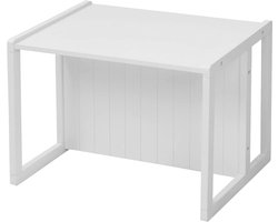 Roba Bank in landelijke stijl voor kinderen - omkeerbaar bankje met 2 zithoogtes - kan als kindertafel worden gebruikt - wit hout