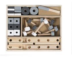 Roba Bouwpakket Junior Hout Grijs/bruin 46-delig - speelgoed 3 jaar - Smartgames - Creatief