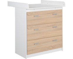 Roba Commode Gabriella 98,5 X 88,5 Cm Hout Wit/lichtbruin