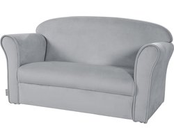 Roba Kinderbank Lil Sofa Junior 38 X 78 X 43 Cm Fluweel Grijs