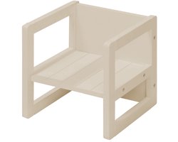 roba Kinderkrukje - Landhuisstijl - Omkeerbaar Krukje met 3 Zithoogtes - Beige / Kasjmier