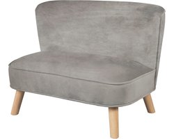 roba Lil Sofa Comfortabele Kinderbank met Houten Voetjes - Zilvergrijs