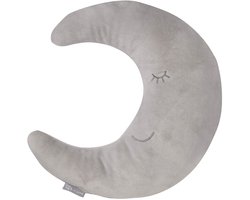 roba Nekkussen "roba Style" maan zilvergrijs, wollig reis-/kinderkussen voor meisjes en jongens vanaf 0 jaar, zacht sierkussen voor baby- en kinderkamer, maankussen, sierkussen