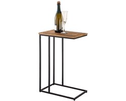 Robert | bijzettafel | hout en metaal | 25x60x40cm | bijzettafel | bijzettafel buiten | bijzettafel industrieel | salontafel | klein bijzettafeltje | Wood Selections