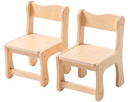Robotime - ROBUD Houten Peuterstoel - Duurzame Gelakte Houten Stoel - Voor Speelkamer - Voor Peuters vanaf 3 jaar