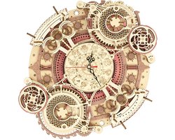 Robotime® Wandklok - Houten Klok - Zodiac Wandklok - DIY Montage Wandklok - Uniek Ontworpen