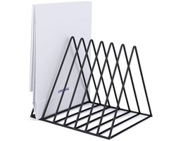 Robuust file-houder-rek - 9 slots - duurzaam ijzerdraad - 26x18x15 cm