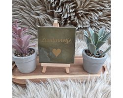 Robuust Tegeltje – Zusdinnetje – 10x10 cm – Lief Cadeau voor Zus of Beste Vriendin – Stijlvolle Wanddecoratie met Betekenis – Trendy nu