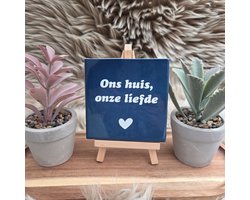 Robuust wenstegeltje “Ons Huis, Onze Liefde” – Liefde Cadeau – Woondecoratie – Relatie – Trendy nu – Valentijn – Handmade – Housewarming – Vriendschap