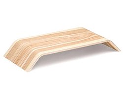 Robuuste Houten TV- en Laptopstandaard in Minimalistische Stijl