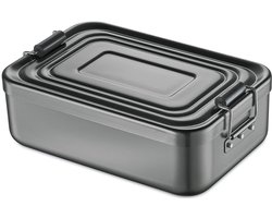 Robuuste lunchbox - lichtgewicht - 1 stuk - aluminium - verschillende kleuren