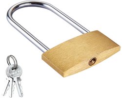 Robuuste Messing Hangslot 40mm met 3 Sleutels voor Veiligheid in Lockers, Schuren en Opbergkasten - Ideaal voor School, Gym en Tuinhekken