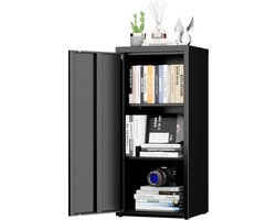 Robuuste Metalen Archiefkast Kantoor met Enkele Deur - Verstelbare Planken voor Documenten en Ordners (88x40x35 cm)
