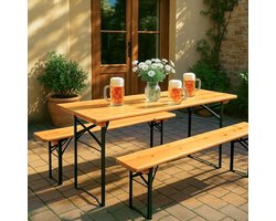 Robuuste Opvouwbare Tuintafel 117 cm - Perfect voor Balkon en Terras