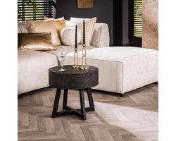 Robuuste salontafel Ø 50 brons / bruin | liquid metal