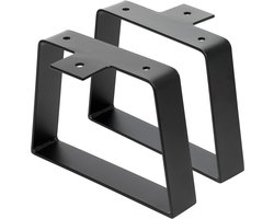 Robuuste Zwart Metalen Tafelpoten voor Industriële Moderne Doe-Het-Zelf Meubels