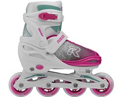 Roces - Jokey X Verstelbare Skeelers - Meisjes - Wit - Roze - 38-41