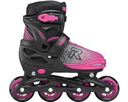 Roces - Jokey X Verstelbare Skeelers - Meisjes - Zwart - Roze - 34-37