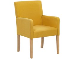 ROCKEFELLER - Eetkamerstoel - Geel - Polyester