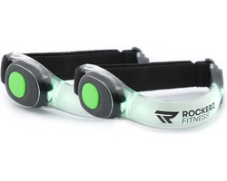 Rockerz Hardloop verlichting - Hardloop lampjes incl batterijen - LED verlichting voor om je armen - Water resistant - Set van 2 - Kleur: Groen