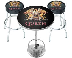 Rocksax Queen - Classic Crest Barkrukken & Tafel Set - Zwart