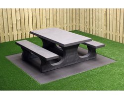 Rockwood® Betonnen Picknickset Antraciet 1.80m