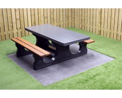 Rockwood® Betonnen Picknickset DeLuxe Antraciet gelakt 7106 Rolstoeltoegankelijk 2.10m