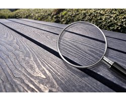 Rockwood® Woodblend Zwaar Kunststof Planken 3.60m - Antraciet - (50mm dik) Houtnerf 3.60m