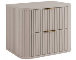 RODAN - Badkamerkast ELEGANCE 60cm met Aanrechtblad - Gegroefde voorkant - Badkamermeubel - Kasjmier