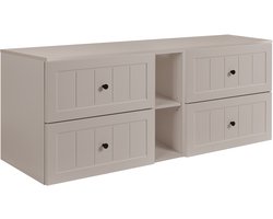 RODAN - Badkamerkast GUSTO 140cm met Aanrechtblad kleur: Kasjmier met een plank - badkamermeubel - Kasjmier