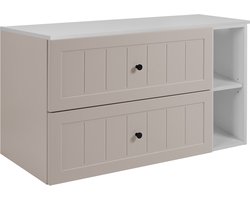 RODAN - Badkamerkast GUSTO 80cm met Aanrechtblad kleur: Mattwitte met een plank - badkamermeubel - Kasjmier