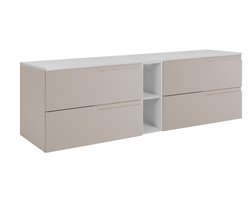 RODAN - Badkamerkast MODERN 140cm met Aanrechtblad kleur: Wit met een plank kleur: Wit - badkamermeubel - Kasjmier