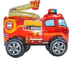 Rode Brandweerballon met Ladder voor Kinderverjaardagsfeest - Feestdecoratie, Helium Ballon, Verjaardagspartij