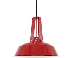 Rode hanglamp Eden 7704RO E27 fitting hoogteverstelbaar met metalen en kunststof onderdelen - Mexlite binnen industrieel design