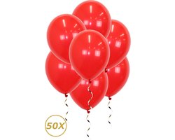 Rode Helium Ballonnen Kerst Versiering Verjaardag Versiering Feest Versiering Ballon Valentijn Rood Decoratie - 50 Stuks
