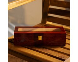 Rode houten Kist - Voor 6 Horloges