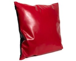Rode Latex Kussenslopen met Rits - 40x40 cm 2-Pack Natuurlijk Rubber