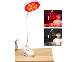 Rode leeslamp geschikt geschikt voor in bed - clip geschikt geschikt geschikt voor timer en dimmer - geschikt geschikt voor bureau - laptop - matras