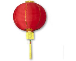 Rode nylon Chinese lampion 35cm Traditioneel | Chinees Nieuwjaar