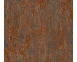 ROEST BEHANG | Industrieel - bruin oranje - A.S. Création Trendwall 2