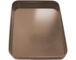 Roestvrij Staal Metalen Dienblad voor Snacks en Cake - Ideaal voor Thuis, Café en Restaurant - Donker Brons Kleur