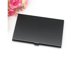 Roestvrij staal Pasjeshouder - Creditcardhouder - Rvs Metal Case Box - Portemonnee - RFID bescherming - Zwart
