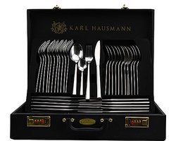 Roestvrijstalen Bestekset voor 12 Personen – 72-delig, Vaatwasmachinebestendig met Koffer