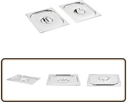 Roestvrijstalen deksels - GN 1/2 - Set van 2 - Zilver Schaaldeksels - Roestvrijstaal - Keukenaccessoires - Gastronoom Afmetingen - GN 1/2