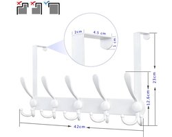 Roestvrijstalen Deurkapstok - 15 Haken - Duurzaam - 1 stuk