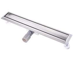 Roestvrijstalen douchegoot voor inloopdouches – 70 cm met verstelbare sifon en hoge waterafvoer