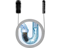 Roestvrijstalen dubbele kop flexibele reinigingsborstel, kunststof glazen buis binnenwand reinigingsgereedschap borstel voor leidingen, aquariumreinigingsborstel, slangreinigingsgereedschap,