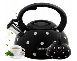 Roestvrijstalen fluitketel met stippen, 2.5L