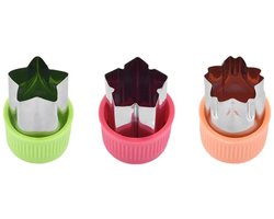 Roestvrijstalen Fruit Groente Koekjesvormpjes Mini Stempels Vormen Set Schattige Bloem Cartoon Dieren voor Salade Koekje Lunch Bakken Feest