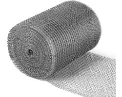 Roestvrijstalen gaas - 12,7 cm * 6 m - Gaas voor planten - voor vleermuizen, slakken, vogelplagen, knaagdierbestrijding, afdichting van gaten in stof voor het vullen van gaten, tuinieren, tuinhuis en doe-het-zelf - Bescherming tegen insecten